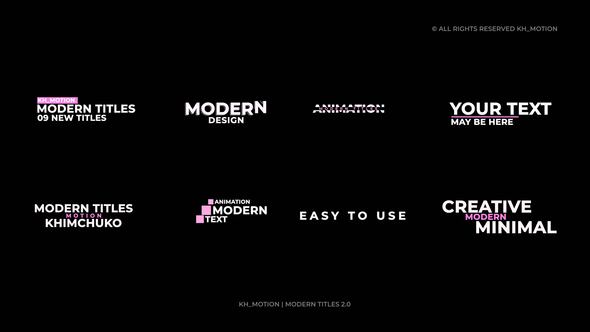Modern Titles 2.0 | MOGRT