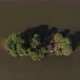 A lonely island on the Slawskie lake in Poland, 4k drone. - VideoHive Item for Sale