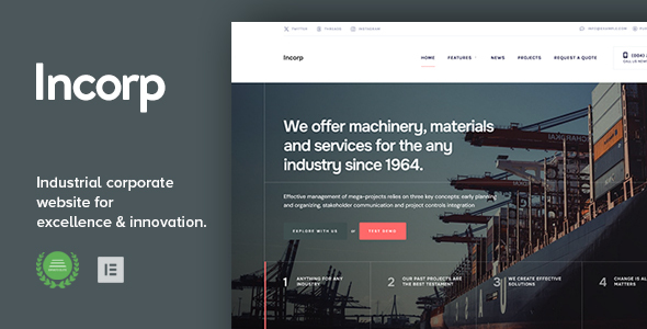 Incorp - Industrial, Factory & CorporateTheme