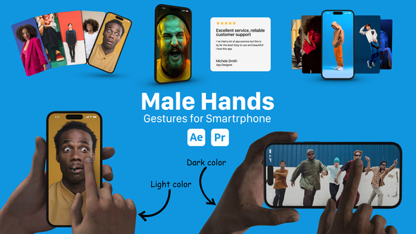 Male Hand Gesture for Smartphones