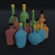 Cartoon alcohol bottle 2 Polygonal Style - 3DOcean Item for Sale