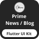 Prime News/Blog App Flutter UI Kit - CodeCanyon Item for Sale