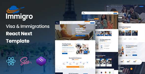 Immigro - Visa & Immigration Services React Template