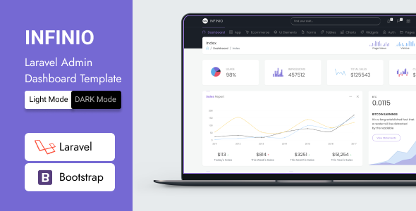 InfiniO - Laravel + Bootstrap Admin Dashboard Template