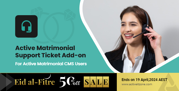 Active Matrimonial Support Ticket add-on