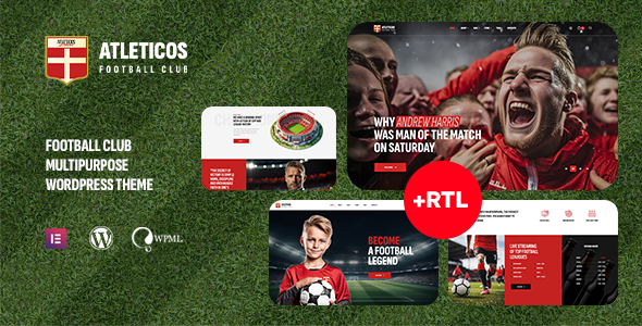 Atleticos - Soccer & Football Sports ClubTheme + RTL