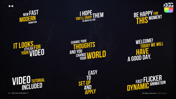 Fast Text Animation 1.0 \ FCPX alt