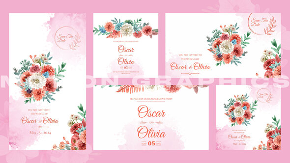 Angela Wedding Invitation | Mogrt alt