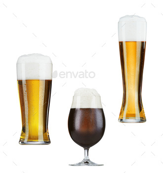 glasses of  beer