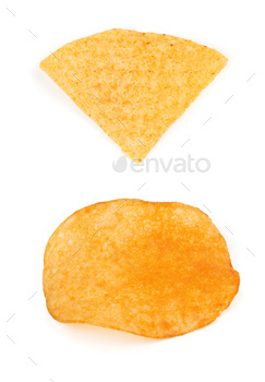 Nacho chip and potato chip