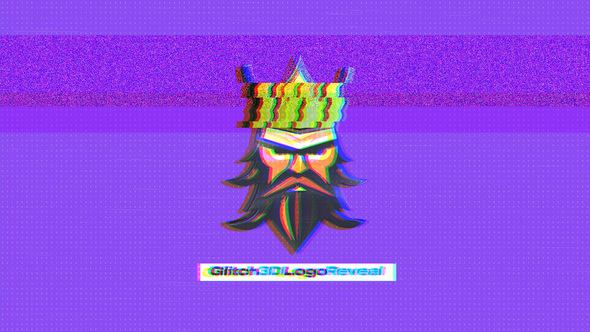 Glitch 3D Logo reveal alt