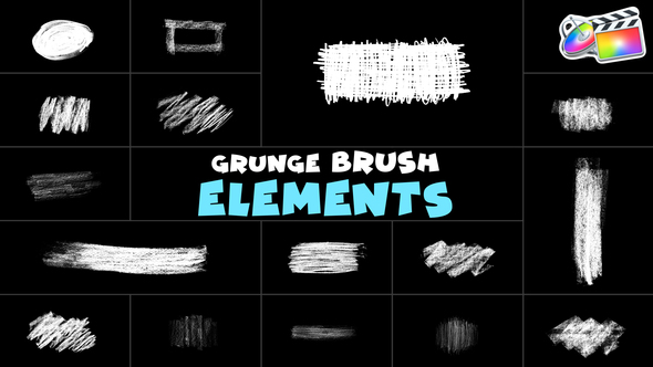 Grunge Brush Elements | FCPX alt