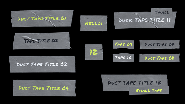 Duct Tape Titles Pack | MOGRT