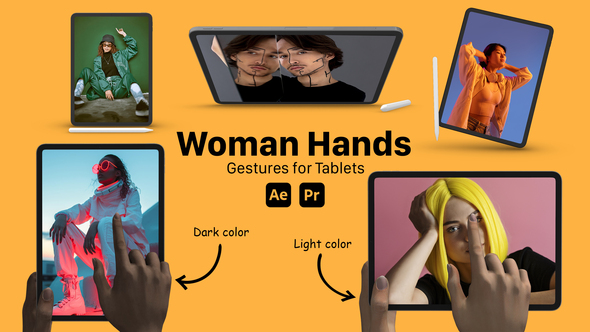 Female Hand Gesture for Tablets