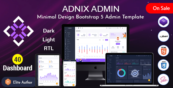 Adnix - Responsive Bootstrap Dashboard Admin Template