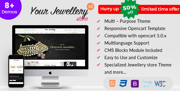 Responsive OpenCart Theme Template - Jewelry