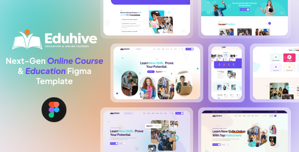 Eduhive - Education & Online Courses Figma Template