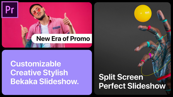 Split Screen Slideshow Motion MOGRT for Premier Pro