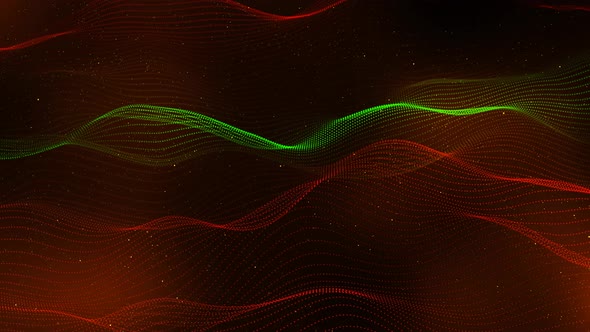 Brown Color Technology Digital Particle Line Wave Background Animation