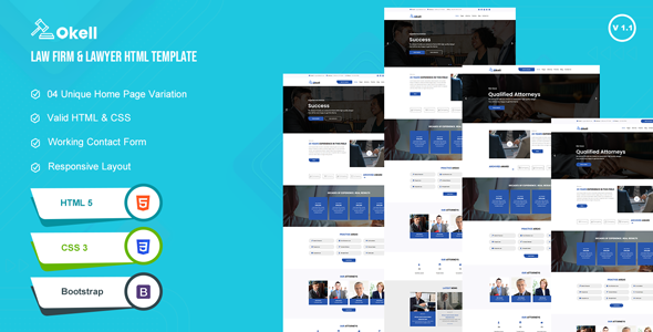 Okell - Law Firm and Lawyer Based HTML Template