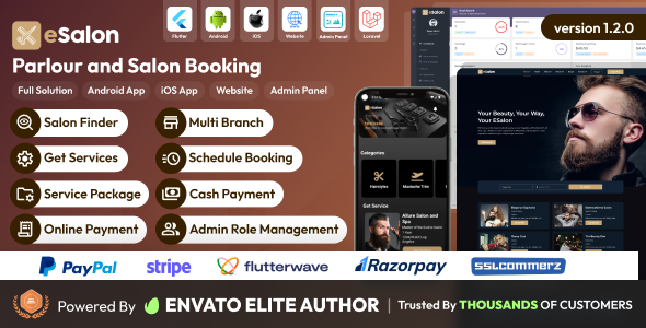 eSalon - Parlour and Salon Booking Full Solution