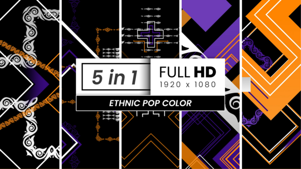 Abstract Ethnic Pop Color VJ Vol. 01