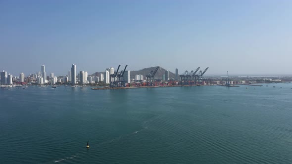 The Cargo Port in Cartagena Colombia