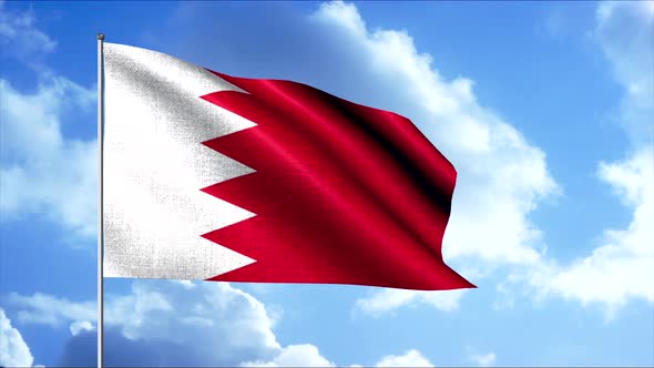 The Flag of Bahrain