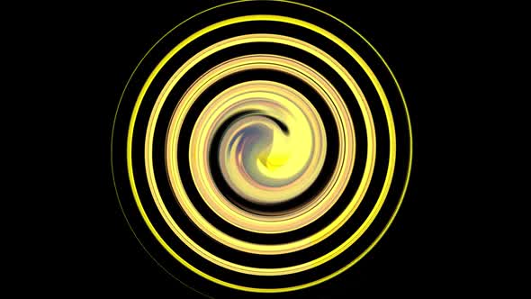 yellow vortex lines background loop