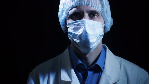 Portrait of Surgeon at the Dark Room