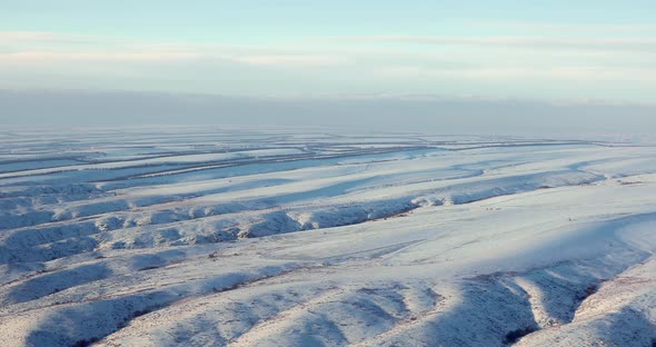 Aerial View of Mountain Ridges