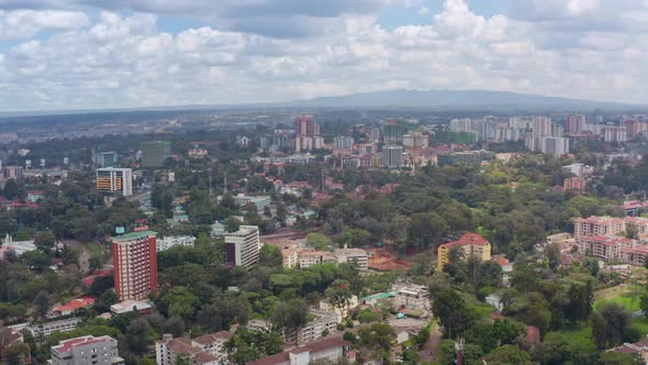 Drone Video the Capital Nairobi Republic of Kenya Africa