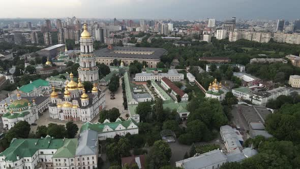 Kyiv, Ukraine. Aerial View. Slow Motion