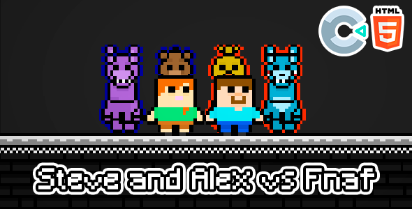Steve and Alex vs Fnaf - HTML5 Game - Construct 3