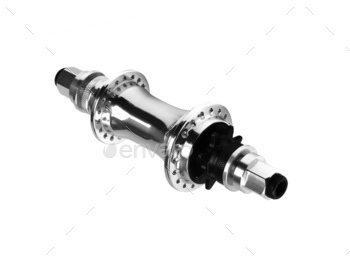 bicycle rear hub isolated on a white