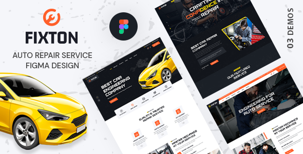 Fixton - Auto Repair Services Figma Template