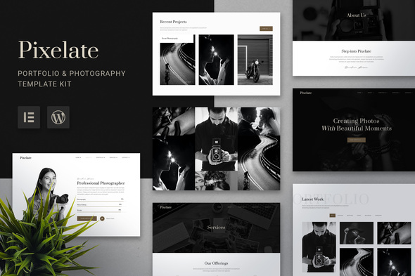 Pixelate - Portfolio & Photography Elementor Template Kit