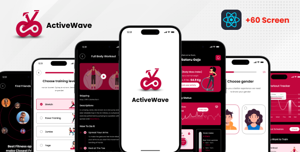 Active Wave Fitness Mobile App | React Native Template