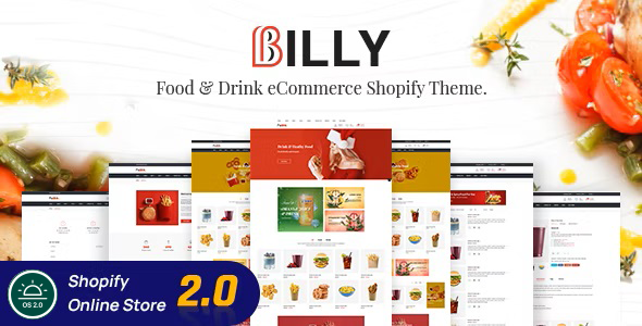 Billy - Food & Drink Store Shopify Theme