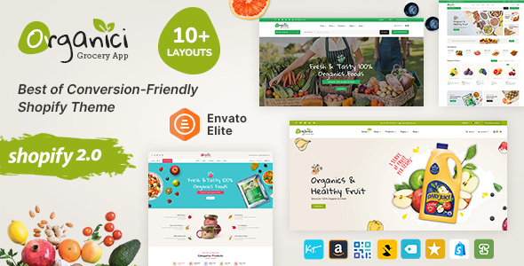 Organici - Fresh Food & Grocery Store - Shopify Multi-Purpose Theme