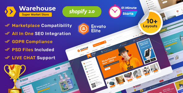 Warehouse - Advanced Shopify 2.0 Multi-purpose Electronics Store
