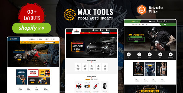 MaxTools - Shopify Theme for Multi-Purpose Tools, Sports & Auto Parts