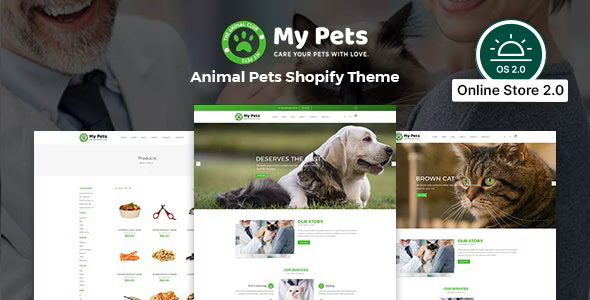 My Pets - Pet Sitter, Pet Shop, Animal Care Shopify Theme