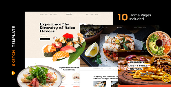 FeastCo – Restaurant Template for Sketch