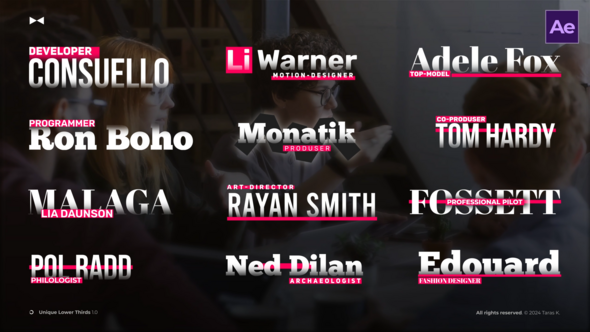 Unique Lower Thirds 1.0 \ AE alt