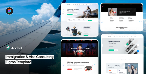 E.visa - Immigration and Visa Consulting Figma Template