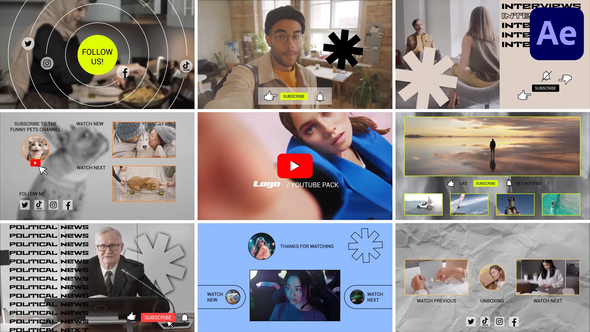 Youtube Promo And Endscreens | After Effects