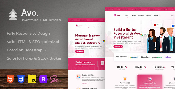 Avo - Finance and Investment HTML Template