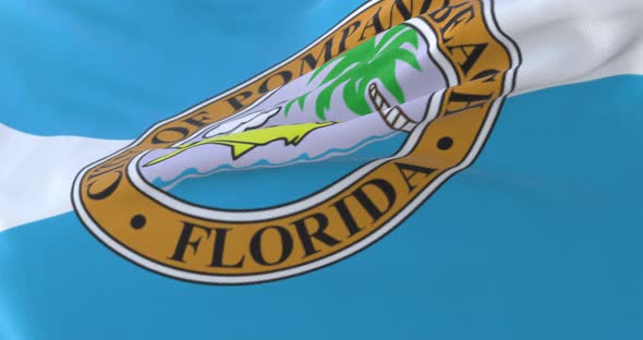 Pompano Beach Flag, Florida, United States