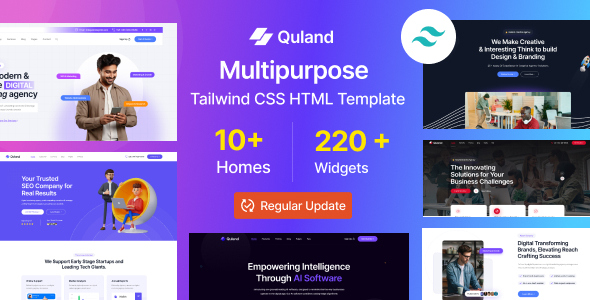Quland - Tailwind CSS Multipurpose HTML Template